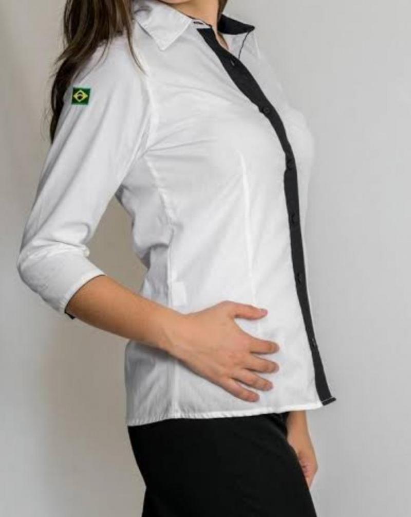 CAMISA SOCIAL FEMININA MODELO 10